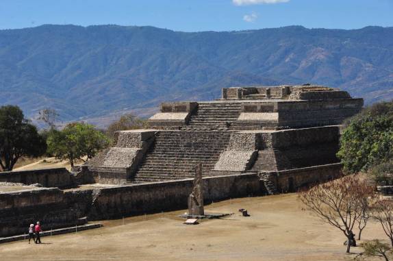 Ruínas da cidade zapoteca de Monte Albán, ao lado de Oaxaca, no México